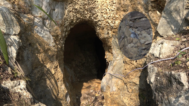 小伙山洞寻宝,途中发现个小深洞,竟然在里面发现个银子