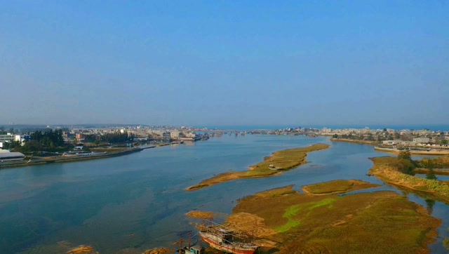 航拍--美丽的海头港