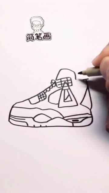 儿童简笔画教你用字母aj画男朋友的aj