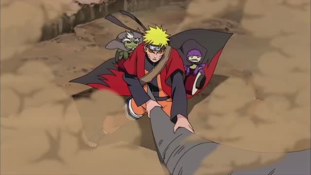 仙人鸣人vs佩恩六道,对付你根本不用木叶的火影出手