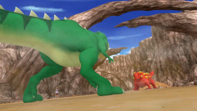 驯龙斗士霸王龙大战甲龙战场十分激烈刺激