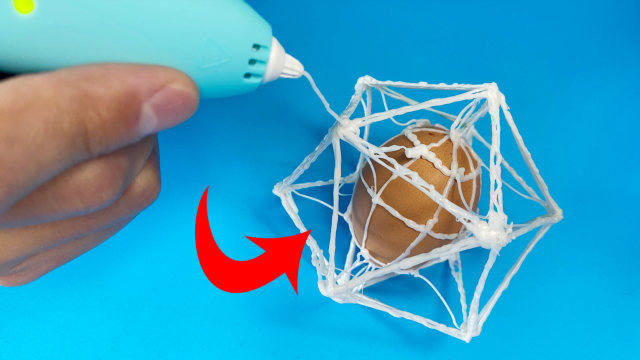 用3d打印笔为鸡蛋做一个保护罩能不能摔碎