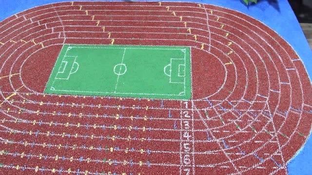 400米标准新旭塑胶跑道画线详解小白画线不用愁