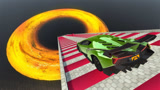 高速汽车冲向巨型火焰漩涡会怎样？3D动画模拟，全程超刺激！