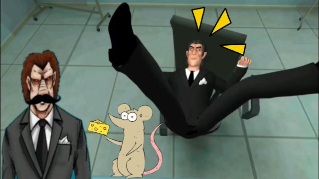 恐怖老板:老板摔了一个四脚朝天,塔米觉得老板长得像老鼠!