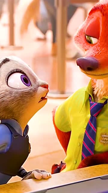 疯狂动物城,可爱的朱迪尼克,兔子和狐狸的爱情