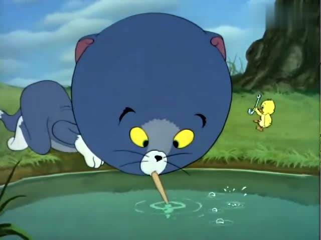 猫和老鼠:杰瑞保护小鸭子,掷出砖头,汤姆变成渣渣碎了一地