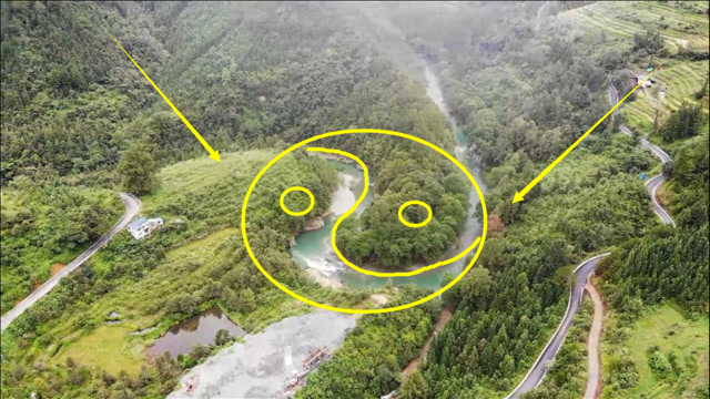 此地山环水抱,气脉环绕,犹如"阴阳八卦阵",真是个风水宝地!