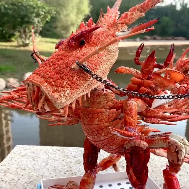 太牛了!小伙用小龙虾壳做出超炫的手办,价值不菲!