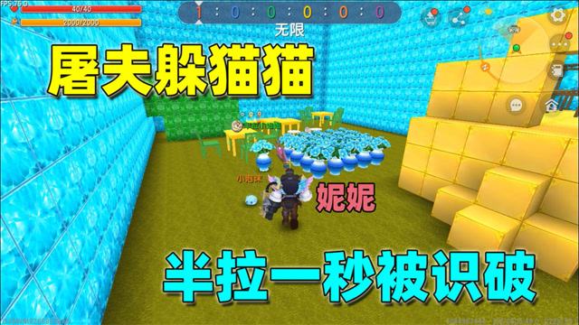 迷你世界屠夫躲猫猫半拉姐姐藏得很完美但名字将她暴露了