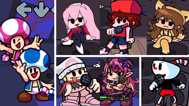 fnf周五夜放克游戏 全明星大乱斗5!gf小姐姐的新皮肤你更喜欢哪一个