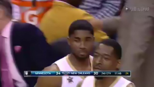 《NBA全场集锦》森林狼vs鹈鹕第2节精编 浓眉霍乐迪简单挡拆破防守