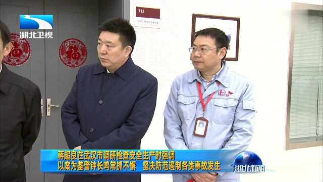 蒋超良在武汉市调研检查安全生产时强调 以案为鉴警钟长鸣常抓不懈 坚决防范遏制各类事故发生