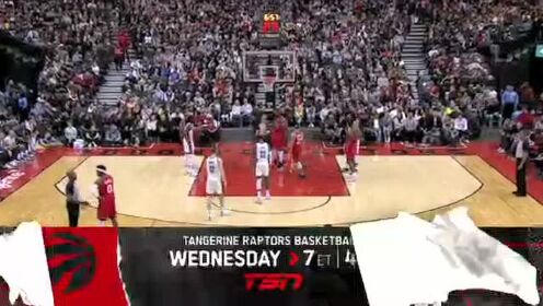《NBA全场回放》【原声】篮网VS猛龙第3节 阿奴诺比空接双手暴扣虐筐