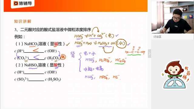 高二3.4【化】专题复习:水溶液中的离子浓度比较