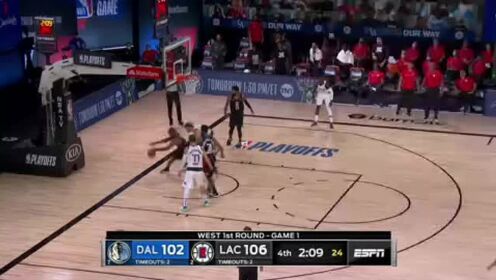 《NBA全场回放》【回放】独行侠vs快船第4节 乔治关键三分杀死比赛