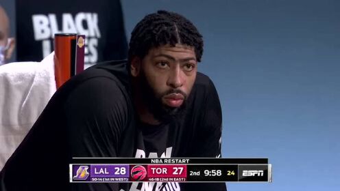 《NBA全场回放》【回放】湖人vs猛龙第2节 詹姆斯大步直杀冲击力十足