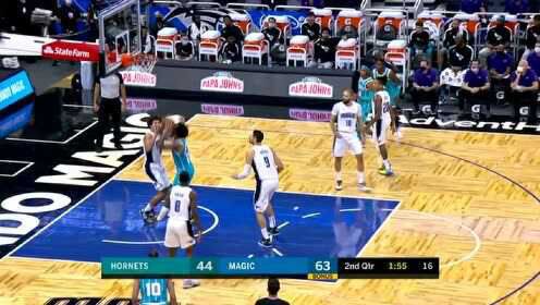 《NBA全场集锦》在扣将面前秀扣篮 华盛顿顶飞戈登完成双手重扣