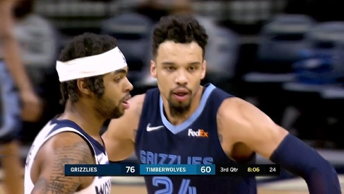 《NBA全场回放》NBA季前赛：灰熊vs森林狼 第3节中文解说回放