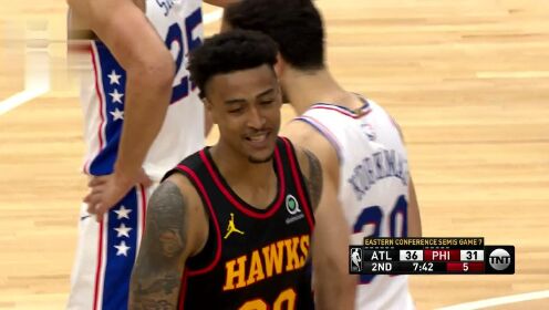 《NBA全场集锦》老鹰vs费城第2节英文原声回放