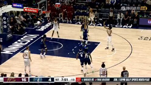 《NBA全场集锦》【原声】骑士123-106森林狼 骑士三军用命7人上双大胜森林狼