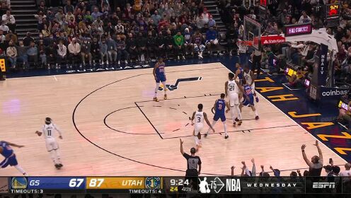 《NBA全场集锦》【原声】勇士85-111爵士 库里16分7篮板勇士9连胜遭终结
