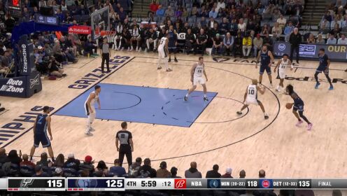 《NBA全场集锦》【原声】马刺129-135灰熊 莫兰特38分率队主场击败马刺