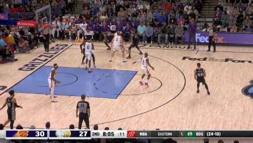 《NBA全场集锦》【纯享】太阳vs灰熊精华回放 莫兰特空砍34+6保罗率队8人上双结束连败