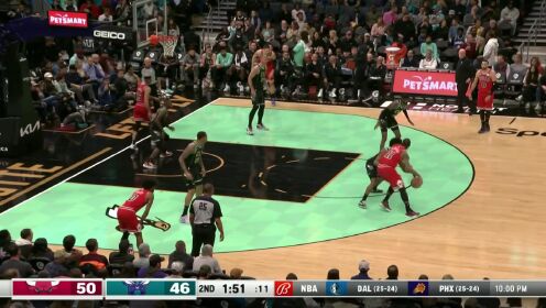 《NBA全场集锦》中投+篮下都是拿手好戏 德罗赞连得4分轻松随意