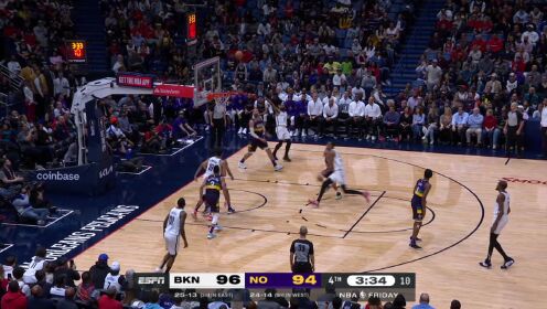 《NBA全场集锦》【原声】篮网108-102鹈鹕 杜欧合砍52分篮网客胜鹈鹕