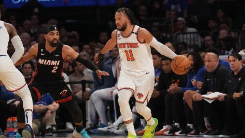 《NBA全场集锦》【原声】热火103-112尼克斯 布伦森38+9+7率队险胜热火大比分扳成2-3