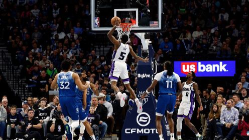 《NBA全场集锦》国王vs森林狼五佳球 福克斯战斧重扣 爱德华兹遮天大帽封盖蒙克