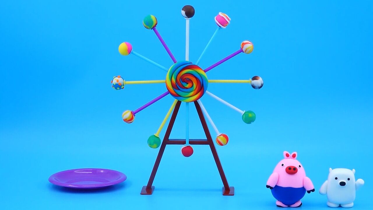 粘土做的五彩糖果摩天轮