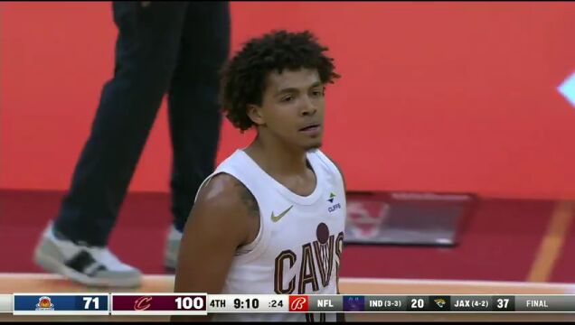 NBA季前赛：拉阿纳纳马卡比vs骑士第4节英文原声回放