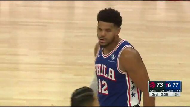 NBA常规赛：猛龙vs76人第3节中文解说回放