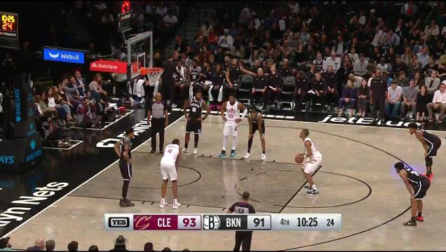  NBA常规赛：骑士vs篮网第4节中文解说回放
