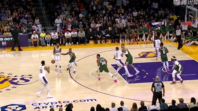 NBA：字母哥vs湖人集锦 全场16+8攻防一体