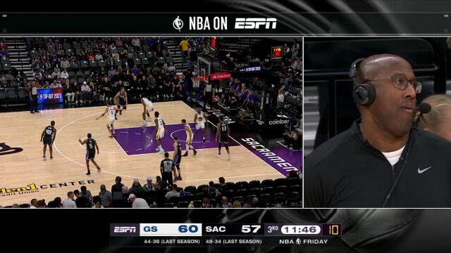 NBA常规赛：勇士vs国王英文原声全场回放