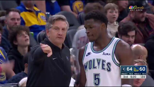 NBA常规赛：森林狼vs勇士英文原声全场回放