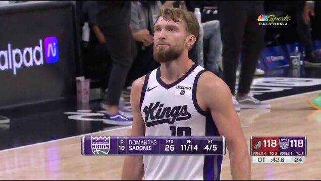 NBA常规赛：开拓者vs国王加时赛英文原声回放