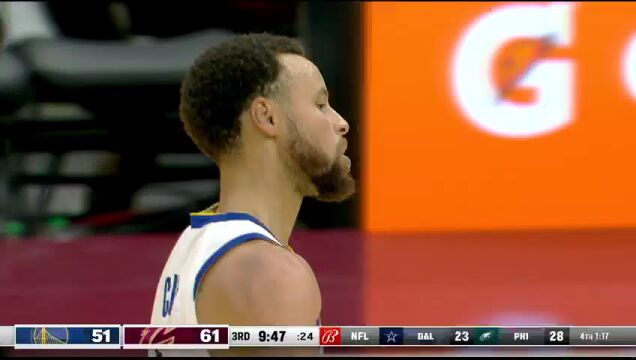NBA常规赛：勇士vs骑士第3节中文解说回放