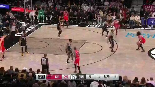 《布鲁克林篮网》NBA常规赛：公牛vs篮网第1节中文解说回放