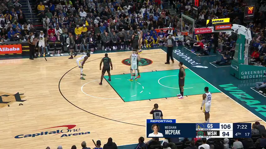 【回放】nba常规赛:勇士vs奇才第4节英文原声回放