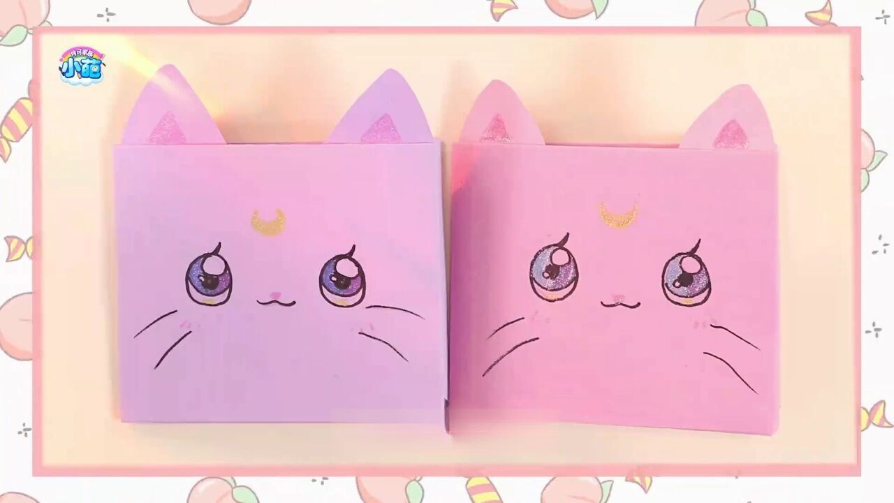 diy超可爱猫咪折纸钱包!