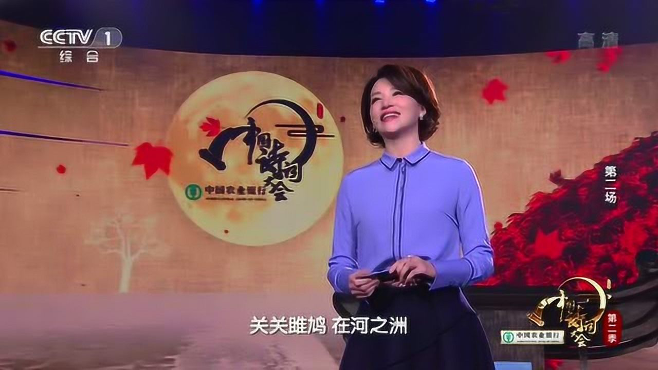 综艺最爆点中国诗词大会第二季第二场开场喜欢董卿和两位老师读诗