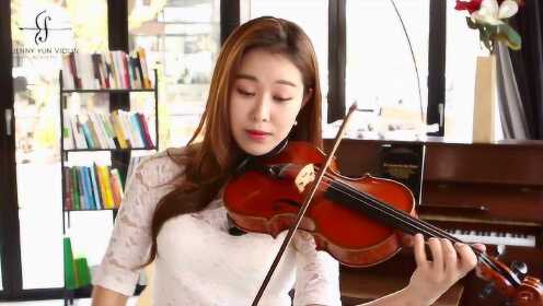 美女小提琴演奏《Snowflower》动漫《小小雪精灵》