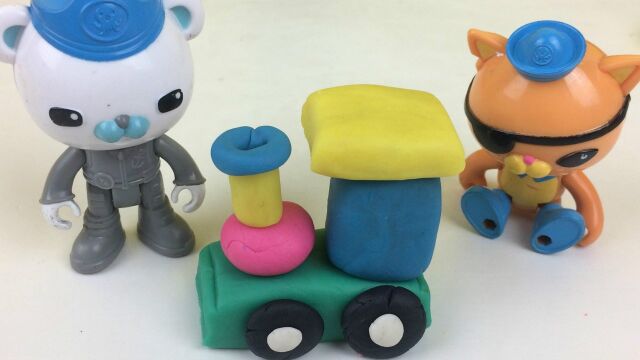 海底小纵队成员橡皮泥彩泥玩具捏可爱的小火车