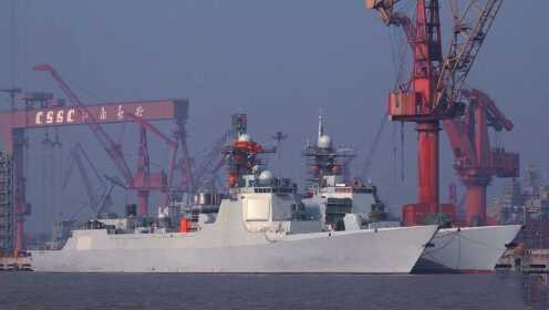 喜讯！中国海军最新一艘052D曝光，一次下水一支舰队，美国压力山大