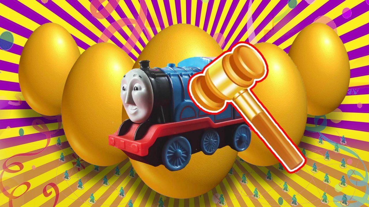 《玩具》汪汪队立大功2号金蛋砸出小火车高登 托马斯小火车玩具奖品