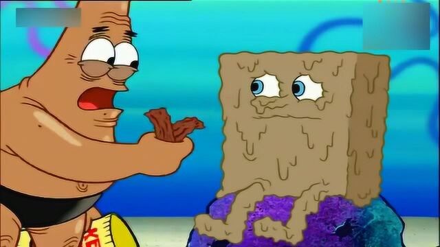 海绵宝宝享受日光浴却被晒成肉干!